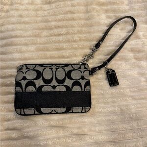 Coach Black and Gray Wristlet